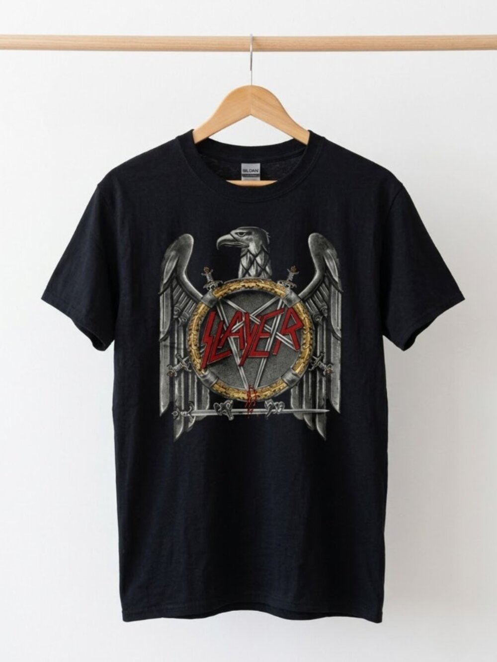 Slayer Eagle Shirt T-Shirt Metal Rock Band Black Tshirt Reprint
